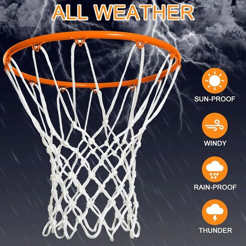 NEIJIANG Basketball Net Replacement Outdoor, Upgraded Thickening Heavy Duty, All Weather Anti Whip, Fits Standard Indoor or Outdoor 12 Loops Rim in Saudi Arabia