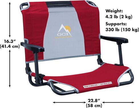 GCI Outdoor Big Comfort Stadium Chair with Armrests in Saudi Arabia