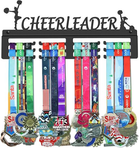 إطار حامل ميدالية Cheerleader، إطار حامل شماعات، معدن فولاذي قوي أسود، مثبت على الحائط أكثر من 50 ميدالية in Kuwait