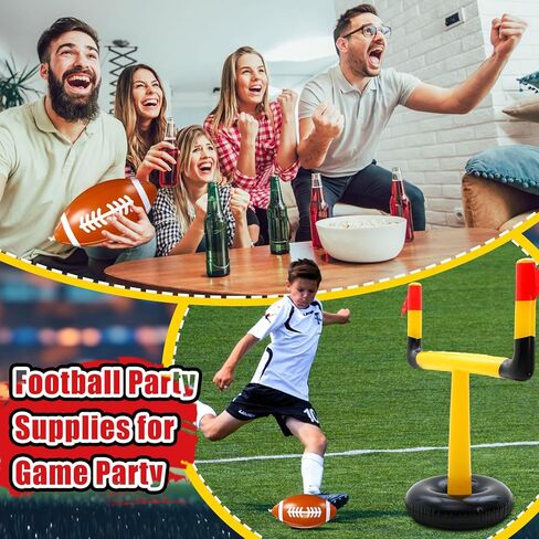 Poen 5 قطع عملاقة قابلة للنفخ ملعب كرة قدم هدف مجموعة تتضمن 2 قطعة 62.99 بوصة قابلة للنفخ للشباب مجال الهدف 2 قطعة كرات قدم 1 قطعة 9.84 بوصة كرة القدم تحت عنوان الممر العدائين كرة القدم لوازم الحفلات in Kuwait