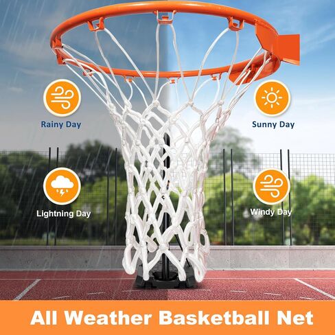 Amble Basketball Net Replacement - Heavy Duty Net in All Weather for Indoor and Outdoor - Fits 12 Loops Rim in Saudi Arabia