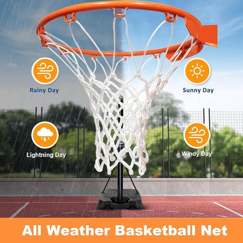 Amble Basketball Net Replacement - Heavy Duty Net in All Weather for Indoor and Outdoor - Fits 12 Loops Rim in Saudi Arabia