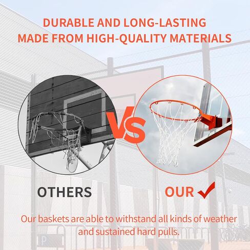 Amble Basketball Net Replacement - Heavy Duty Net in All Weather for Indoor and Outdoor - Fits 12 Loops Rim in Saudi Arabia
