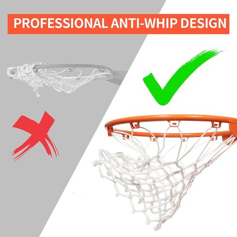 Amble Basketball Net Replacement - Heavy Duty Net in All Weather for Indoor and Outdoor - Fits 12 Loops Rim in Saudi Arabia