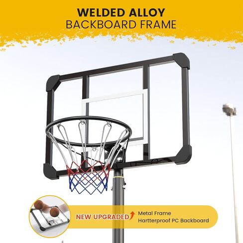 كرة السلة المحمولة هوب الأهداف النظام في الهواء الطلق، 3FT إلى 7FT ارتفاع قابل للتعديل للأطفال كرة السلة الوقوف بذاتها للداخلية في الهواء الطلق مع اللوحة الخلفية الإطار الصلب، قاعدة قابلة للتعبئة قابلة للإزالة، مقاومة للطقس in Kuwait