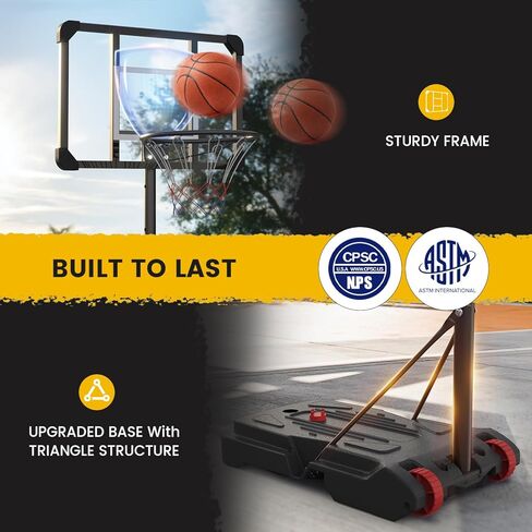 كرة السلة المحمولة هوب الأهداف النظام في الهواء الطلق، 3FT إلى 7FT ارتفاع قابل للتعديل للأطفال كرة السلة الوقوف بذاتها للداخلية في الهواء الطلق مع اللوحة الخلفية الإطار الصلب، قاعدة قابلة للتعبئة قابلة للإزالة، مقاومة للطقس in Kuwait