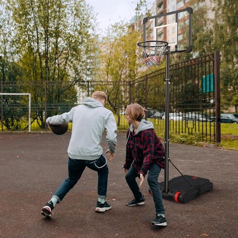 كرة السلة المحمولة هوب الأهداف النظام في الهواء الطلق، 3FT إلى 7FT ارتفاع قابل للتعديل للأطفال كرة السلة الوقوف بذاتها للداخلية في الهواء الطلق مع اللوحة الخلفية الإطار الصلب، قاعدة قابلة للتعبئة قابلة للإزالة، مقاومة للطقس in Kuwait