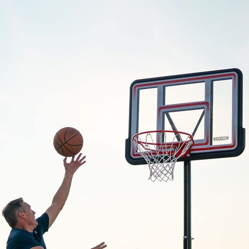 Lifetime Pro Court Height Adjustable Portable Basketball System, 44 Inch Backboard in Saudi Arabia