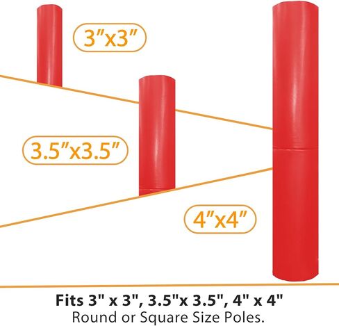 وسادات عمود كرة السلة شديدة التحمل، تناسب أقطاب مستديرة الحجم مقاس 3 × 3 بوصة و3.5 بوصة × 3.5 بوصة و4 بوصة × 4 بوصة وسمك 2 بوصة وطول 72 بوصة مناسبة لجميع الأحوال الجوية in Kuwait
