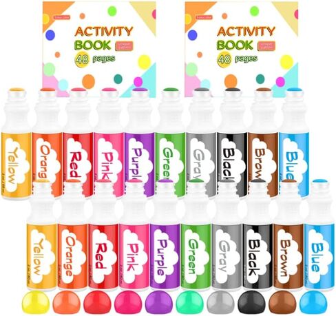 Dot Markers for Toddlers Kids, Bingo Daubers Washable Art Markers 8 Colors in Saudi Arabia