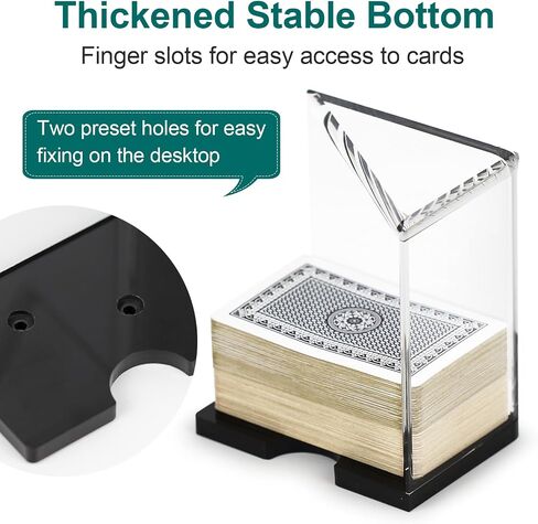Akamino 4 Deck Blackjack Shoe and Discard Tray, Clear Acrylic Card Dispenser Blackjack Dealing Shoe Card Dispenser for Playing Cards,Standard Size Poker Deck,Family Game Night in Saudi Arabia