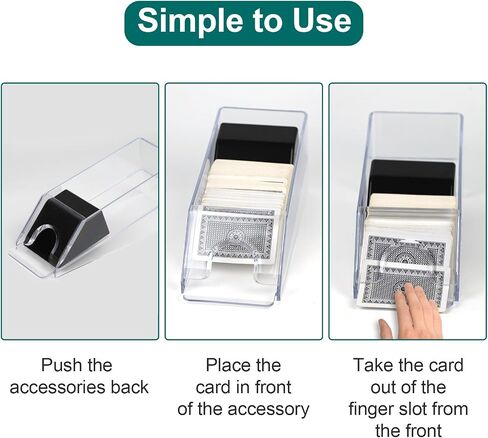 Akamino 4 Deck Blackjack Shoe and Discard Tray, Clear Acrylic Card Dispenser Blackjack Dealing Shoe Card Dispenser for Playing Cards,Standard Size Poker Deck,Family Game Night in Saudi Arabia