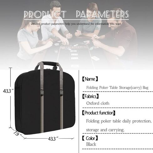 Global Storage Folding Poker Table Bag for 71" and 84"-Oval Poker Table,Two Sizes in Saudi Arabia