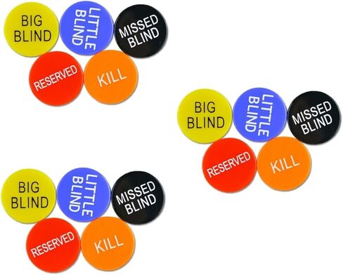 TOYANDONA 15 pcs Poker Dealer Button Dealer Poker Button Poker chip Big Bling Button Five Colors Texas in Saudi Arabia