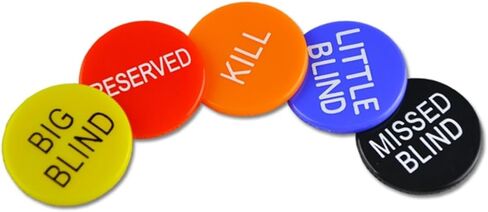 TOYANDONA 15 pcs Poker Dealer Button Dealer Poker Button Poker chip Big Bling Button Five Colors Texas in Saudi Arabia