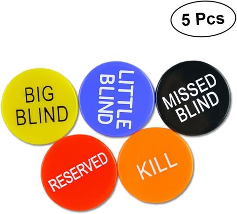 TOYANDONA 15 pcs Poker Dealer Button Dealer Poker Button Poker chip Big Bling Button Five Colors Texas in Saudi Arabia