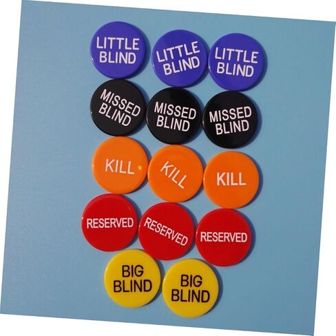TOYANDONA 15 pcs Poker Dealer Button Dealer Poker Button Poker chip Big Bling Button Five Colors Texas in Saudi Arabia