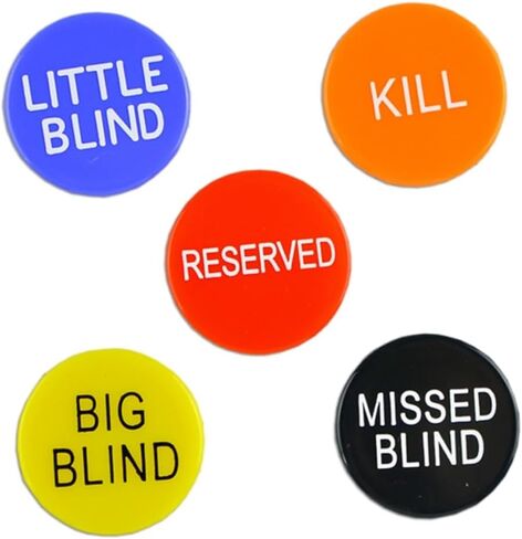 TOYANDONA 15 pcs Poker Dealer Button Dealer Poker Button Poker chip Big Bling Button Five Colors Texas in Saudi Arabia