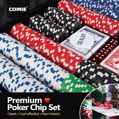 Clay Poker Chips,400PCS 14 Gram Chip Set with Deluxe Travel Case, Numbered Chips,Poker for Texas Holdem Blackjack Gambling… in Saudi Arabia
