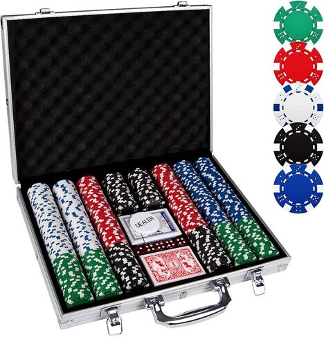 Clay Poker Chips,400PCS 14 Gram Chip Set with Deluxe Travel Case, Numbered Chips,Poker for Texas Holdem Blackjack Gambling… in Saudi Arabia