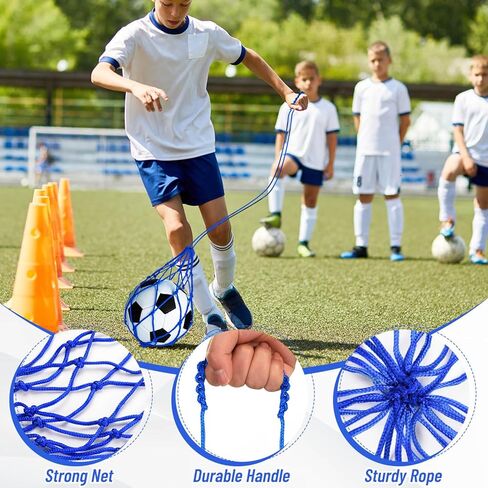 شبكة تدريب ركل كرة القدم HTZNHXT 4 قطع، مدرب رمي كرة القدم للأطفال والكبار، معدات تدريب كرة القدم تساعد على اللعب في كرة القدم لأحجام الكرة 3، 4، 5 in Kuwait