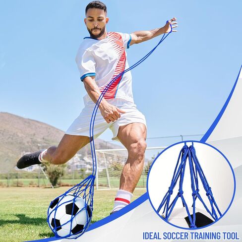 شبكة تدريب ركل كرة القدم HTZNHXT 4 قطع، مدرب رمي كرة القدم للأطفال والكبار، معدات تدريب كرة القدم تساعد على اللعب في كرة القدم لأحجام الكرة 3، 4، 5 in Kuwait