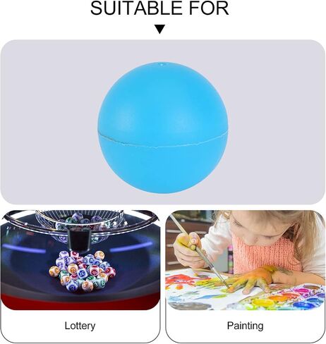 Happyyami Lottery Balls Raffle Balls Bingo Balls with No Number Plastic Hollow Balls 40MM Blue in Saudi Arabia