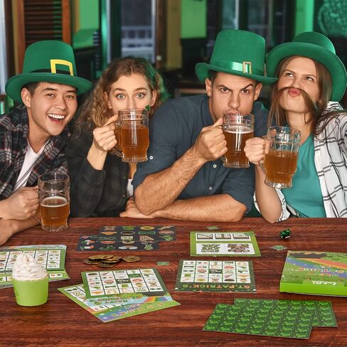 St.Patrick's Day Bingo Game - 24 Players Classroom Bingo Cards Birthday Party Games Bingo Sets St.Patrick Party Games for Adults, Board Games Boys Girls School Activities Family Gathering Game in Saudi Arabia