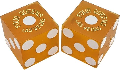 Premium Felt 6ft x 3ft Craps Layout, Featuring Genuine Four Queens Downtown Las Vegas Casino Craps Dice Yellow Frosted in Saudi Arabia