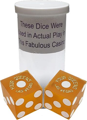 Premium Felt 6ft x 3ft Craps Layout, Featuring Genuine Four Queens Downtown Las Vegas Casino Craps Dice Yellow Frosted in Saudi Arabia