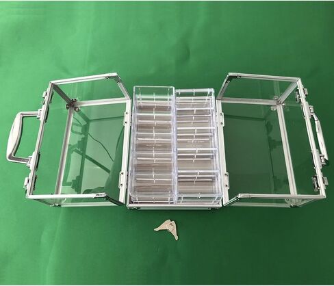 Yuanhe 600 Chip Clear Acrylic Poker Chip Locking Carrier-Includes 6 Chip Racks in Saudi Arabia