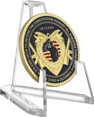 Acrylic Coin Display Stands, Challenge Coins Holders, Mini Easel Holders, Display Stand for Sports Cards, Casino Chips, Poker Guards, Greeting Cards, Challenge Medallions, AA Coins 1.4 Inch, 10 Packs in Saudi Arabia