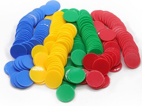 Set of 100 1 Inch Opaque Plastic Learning Counters Mini Poker Chips Game Tokens with Storage Box (1 Inch, Black) in Saudi Arabia