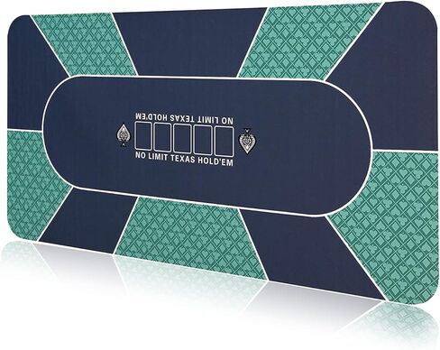 FURUISEN 70 × 35 بوصة سجادة بوكر تكساس هولدم للطاولة، سطح طاولة بوكر محمول مع سطح ممتاز ناعم، تقليل الضوضاء، وحقيبة حمل لألعاب البوكر الاحترافية وألعاب الكازينو in Kuwait