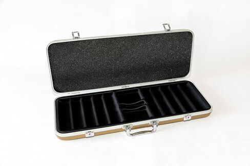 Fake Aces Gold 500 pcs Poker Chip Case with Upgraded Inner Poker Chip Tray - Suits 40mm Chips, Durable Poker Chip Case, Ideal for Poker Chip Storage and Transport, Empty Poker Chip Carrier in Saudi Arabia