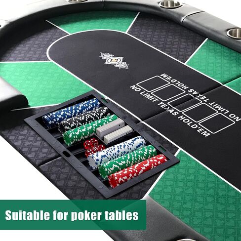 Honoson Plastic Poker Chip Tray Black Poker Dealer Chip Tray with 6 Deck Blackjack Shoe and Discard Tray Card Shoe Black Jack Table Set for Party Accessories in Saudi Arabia