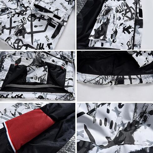 بدلة ثلج شتوية للرجال من WOWULOVELY مقاومة للماء وسترة جبلية مقاومة للرياح وبنطلون بدلة تزلج معزولة للتزلج على الجليد in Kuwait