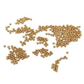 uxcell 400 Pcs Precision Solid Brass Bearing Balls 1mm Industrial Brass Ball Spheres for Machinery, Automotive, and DIY (H62 Brass)