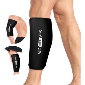 Comfitech Shin Splint Ice Pack Wrap for Entire Leg and Calf, Elbow Knee Ice Sleeve for Swelling, Bruises and Sprains, Large Size