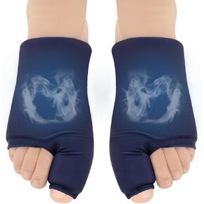 1 Pair Foot Ice Packs Big Toe for Pain Relief, Flexible Blue Feet Ice packs for Bunion Relief Reusable Toe Ice Pack for Hot and Cold Therapies and Swelling, Gout Relief, Bruises, Post-surgery Recovery