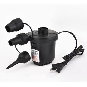 Aida & Hani Electric Air Pump for Inflatables Air Mattress Pump Pool Air Pump Pool Float Pump Quick Unwarming Air Bed Pump Plug in Inflate Deflate Pump with 3 Nozzles Black