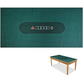 BALIKEN 72'' x 36'' Texas Hold'em Table Felt, Featuring Poker Hearts and Spades Design Perfect Size Portable and Foldable Enhance The Atmosphere