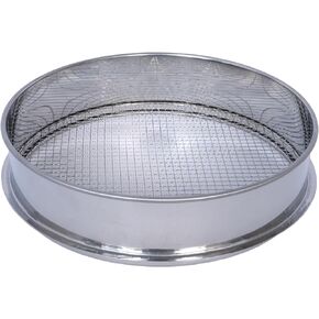 Soil Sifter for Garen -10 inches Soil Sieves for Rocks Compost-Stainless Steel Mesh Sifting Pan (1/50 inch mesh)