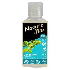 Nature Max Camphor Oil Pure & Natural Cold Pressed Concentrated Crude Perfect Fresh For Food Cooking ِ& Hair & Body Non Gmo No Additives Kosher Halal (1 Pack = 1.69 oz / 50 ml) زيت الكافور حلال