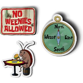 IMS Funny Teen Cartoon Vinyl Waterproof Decal Sticker Pack Meme Water Bottle Laptop