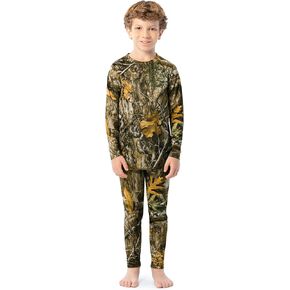 Realtree Boys' Performance Thermal Underwear Long Johns Base Layer Set