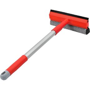 MAVRIZ Windshield Cleaner Tool 2 in 1 Car Window Squeegee with Extendable Handle (18"-28.5") Window Cleaner with Squeegee and Sponge for Shower, Glass Cleaning