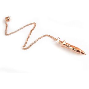 Egyptian Cut Uranus Meditation Pendulum, Copper Metal Egyptian Cut Dowsing Divination Pendulum, Reiki Healing Chakra Balancing Metal Pendulum.