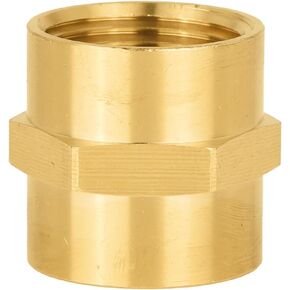 (Pack of 5) EFIELD 1" x 1" NPT Female Coupling, Soild Brass Hex Nipple Brass Pipe Fittings