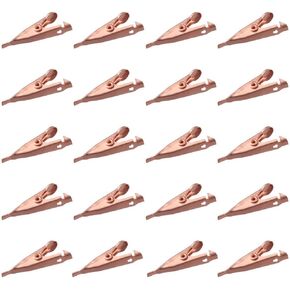 20PCS Micro Toothless Alligator Test Clips,Copper Plated Alligator Clips Electrical Battery Clamp Test 5A Micro Toothless Alligator Clip